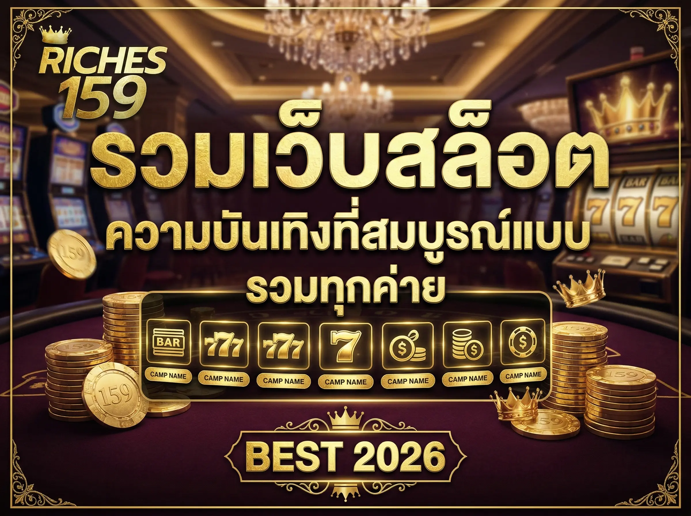 รวมเว็บสล็อต ความบันเทิงที่สมบูรณ์แบบ รวมทุกค่าย BEST 2026