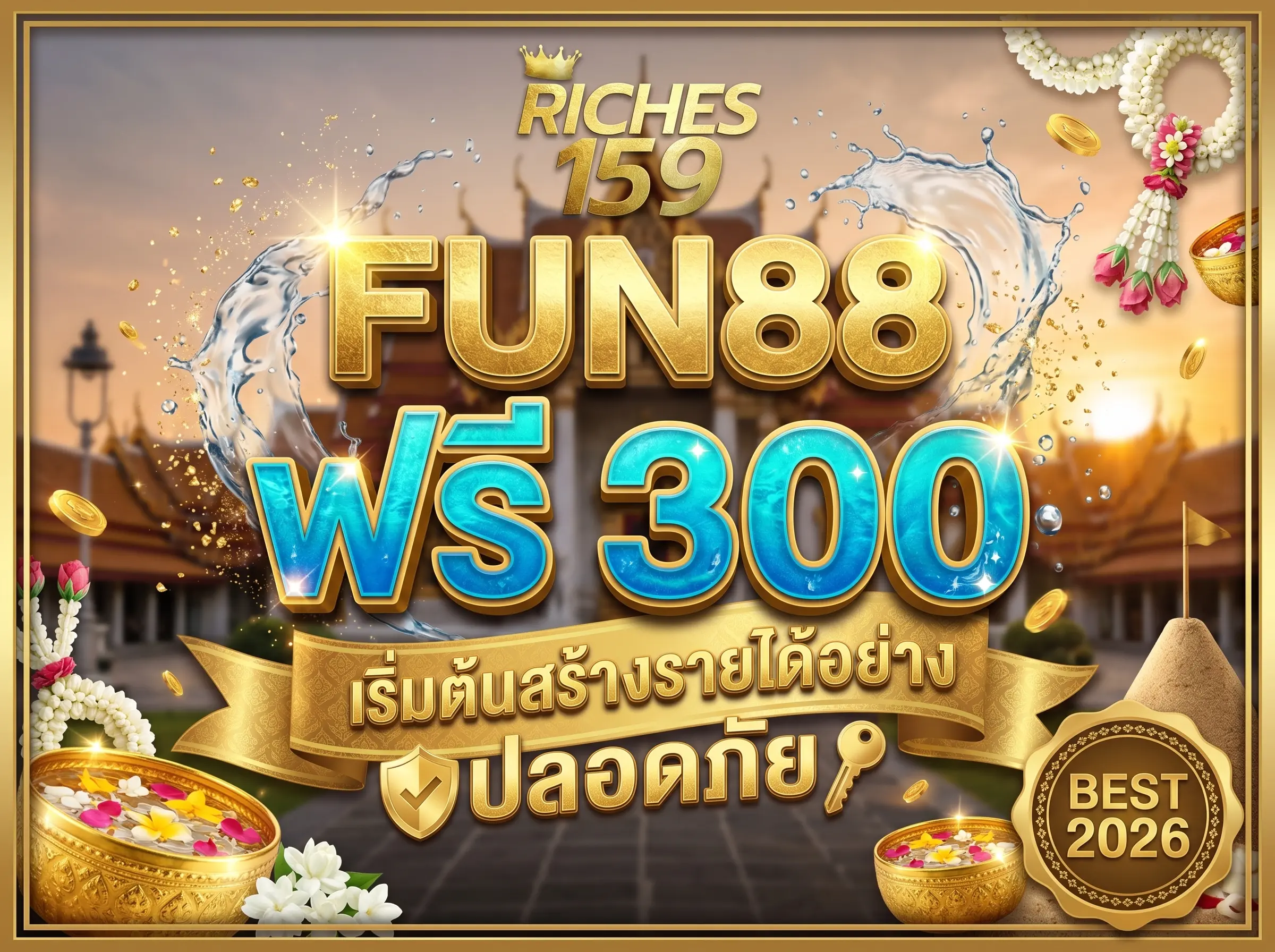 FUN88 ฟรี 300 เริ่มต้นสร้างรายได้อย่างปลอดภัย BEST 2026