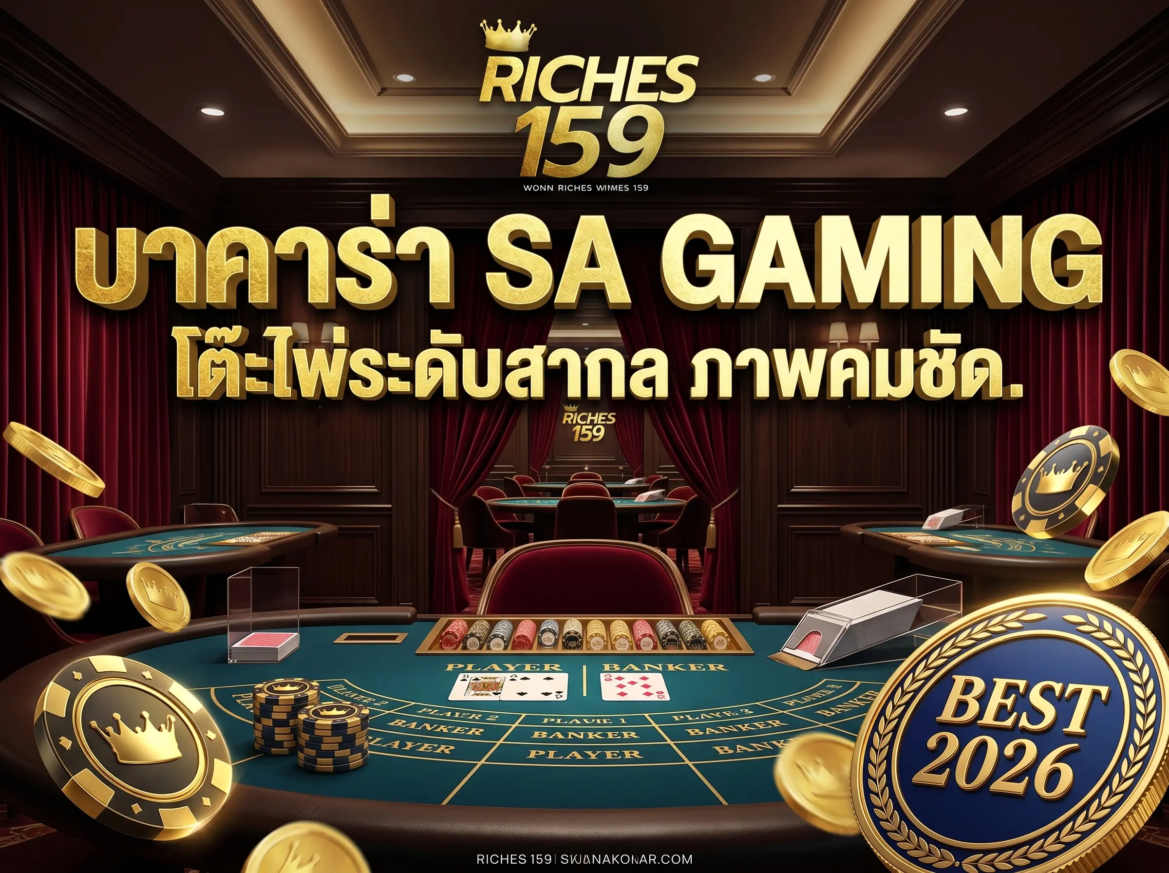 บาคาร่า SA GAMING โต๊ะไพ่ระดับสากล ภาพคมชัด BEST 2026